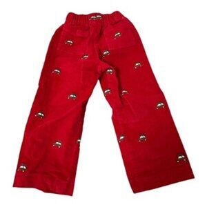 CPC Children's Wear Corduroy Red Pants Elastic Car with Christmas Tree Size 2T